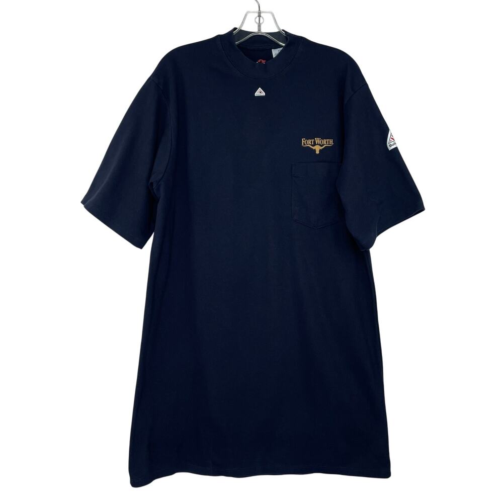 Bulwark Protective Apparel FR Blue Work "Forthworth" T-shirt Size XL-SSL